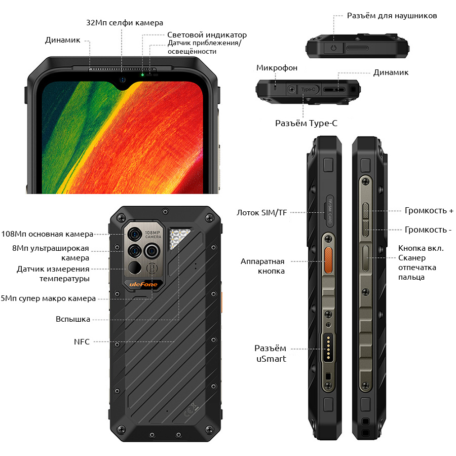 Ulefone Power Armor 18 купить в Пензе, смартфон Ulefone Power Armor 18 на  официальном сайте, обзор, цена, характеристики